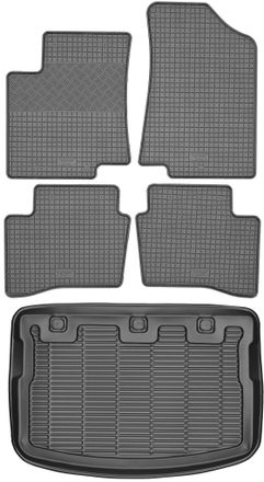 OEM Juego De Alfombrillas De Goma Para Coche Y Alfombrilla Para Maletero Para Kia Rio Iii Hatchback (2011-2017)