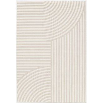 Sweeek Sweeek - Alfombra Interior/exterior Dise&ntilde;o Arcos Beige, Bellamy, 230x160x1 Cm