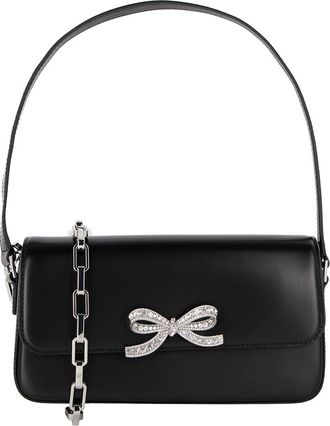 Self Portrait Bow-Detail Leather Crossbody