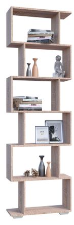 ebuy24 Ebuy24 - Vcm Wood Room Divider Stand Estante Librer&iacute;a Libros 6 Compartimentos Stand Estante Palusa L (sonoma Oak)