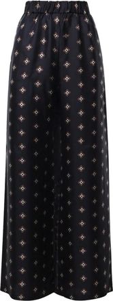 Max Mara Wide Broeken - Dames - Wijde Broeken - Blauw - M - Broeken