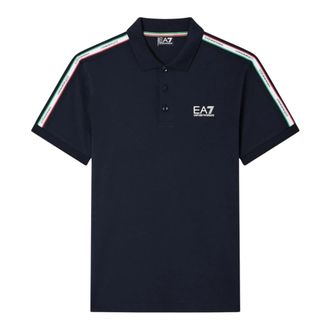 Emporio Armani Italian Spirit Katoenjersey Polo Shirt - Heren - Polos - Blauw - 2XL - Katoen - Tops