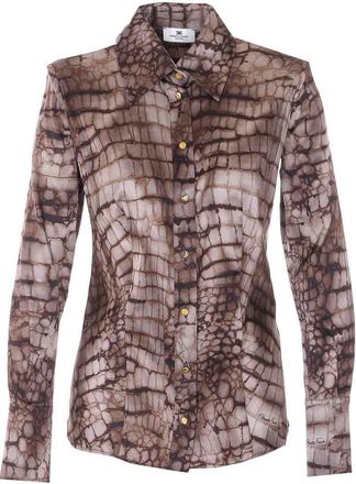Elisabetta Franchi Python Print Shirt