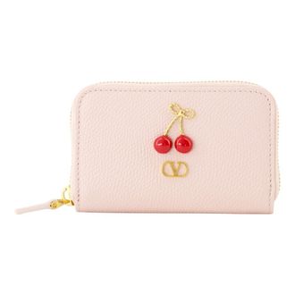 Valentino Garavani Wallets & Cardholders, female, Pink, Size: ONE SIZE Cherryfic Mini Zip Wallet