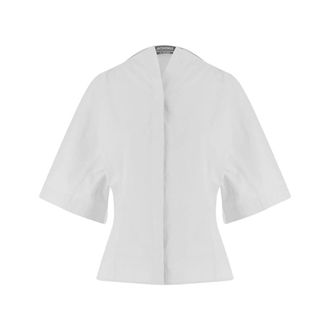 Jacquemus Shirts, female, White, Size: 2XS La Chemise Moisson