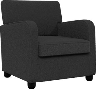vidaXL Sill&oacute;n Gris Oscuro Borreguillo Sint&eacute;tico Vidaxl