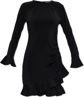 Michael Kors Jurk met lange mouwen - Dames - Korte kleedjes - Zwart - S - Polyester - Kleedjes