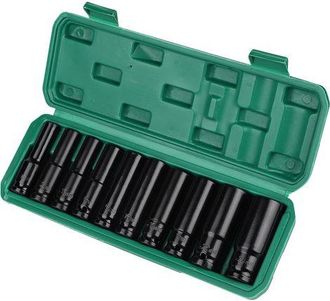 OEM Juego De 10 Vasos De Impacto De 1/2 Y Vasos Profundos De 1/2 (10, 12, 13, 14, 15, 16, 17, 19, 22, 24 Mm)