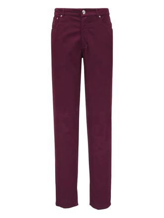 Brunello Cucinelli Amaranth corduroy trousers - men - Cotton - M - Red