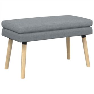 vidaXL Banco De Doble Capa Gris Claro 80 X 40 X 47 Cm Tela Vidaxl