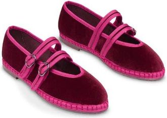 Flabelus Claire Mary Jane Flat in Burgundy at Nordstrom, Size 12Us