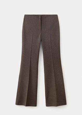 Mango Pantaloni avvitati pied-de-poule marrone medio - Donna - 36 - MANGO
