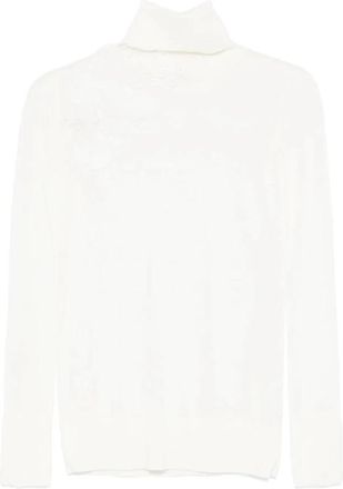 Ermanno Scervino Turtleneck Truien - Dames - Coltruien - Wit - M - Wol - Truien & Vesten