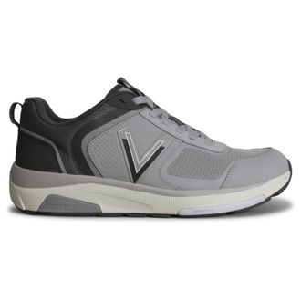 Vionic WStrider Leather Textile Womens Comfort Trainers - Charcoal - Size:UK 4.5