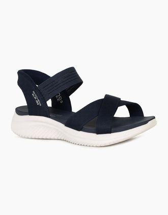 Skechers Womens Slip In Ultra Flex Womens Sandals - Navy - Size: 6