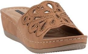 Good Choice Shoes Izzy Embellished Wedge Sandal in Tan at Nordstrom Rack, Size 8.5