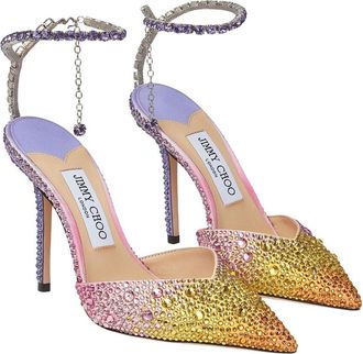 Jimmy Choo London Saeda 100 Suede Slingback Pump