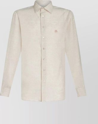 Etro roma logo button-down collar shirt