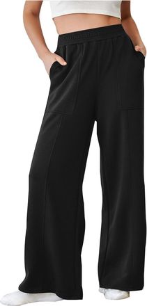 Generic Womens Tracksuit Bottoms Wide Leg Sweatpants Running Jogging Trousers with Pockets Baggy Elastic Waist Joggers Outdoor Athletic Climbing Track Pants F