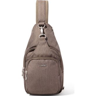 Baggallini Central Park Sling Bag in Dark Umber Heritage at Nordstrom