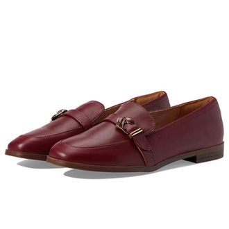 Rockport Womens Rockport Susana Knot CI9720 Flats Red Leather Slip On Loafer HTAT257