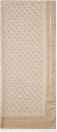 Guess Warsaw 4G Logo Scarf - Heren - Sjaals - Beige - ONE Size - Polyester - Accessoires