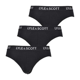 Lyle & Scott Bottoms, male, Black, Size: S Black Cotton Blend Briefs