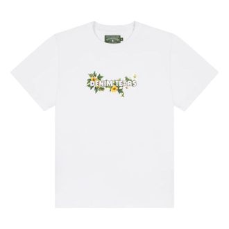 Denim Tears Cotton Floral Logo T-shirt White SS25TSL049875