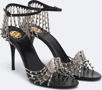 Saint Laurent Babylone embellished sandals
