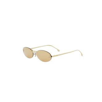 Fendi Sunglasses, female, Beige, Size: 54 MM First Crystal Oval Sunglasses
