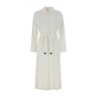 Max Mara Dames, Jurken, Wit, Maat: 2XS Linnen