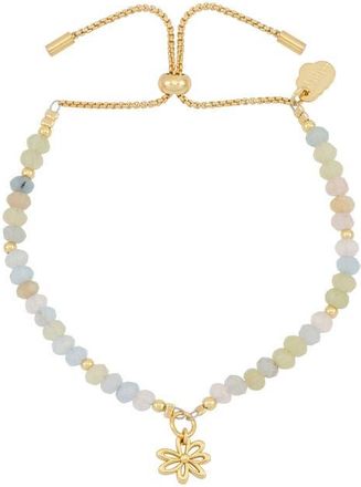 Estella Bartlett Amelia Wildflower Morganite Bead Slide Bracelet in Gold at Nordstrom
