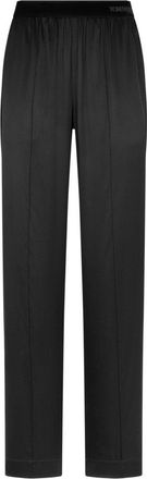 Tom Ford Silk Elastic Waistband Pajama Straight-Leg Pants
