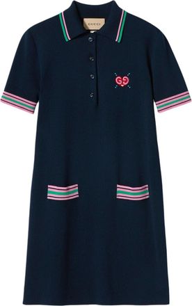 Gucci (WMNS) Gucci Fine Embroidery Knit Dress Navy 782256-XKD0I-4215