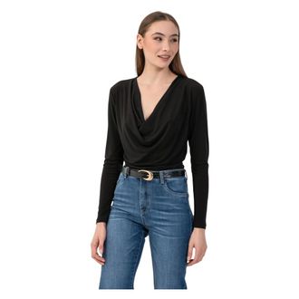 Kocca Chic ruffled drop neck top - female - Kocca - Blouses - Black - XL - Blouses & Shirts