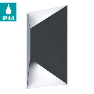 Eglo Predazzo Exterior Wall Light - Anthracite & White | TJ Hughes