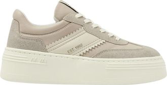 VIA VAI Isa Romi Platform Sneakers - Dames - Sneakers - Beige - 41 EU - Leer - Schoenen