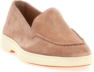 Santoni Womens Multicolor Calfskin Slip-On Loafers