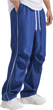 Generic Joggers for Men UK,Loose Fit Mens Sweatpants,Breathable Solid Color Sport Pants with Pockets,Plus Size Elastic Waist Sweatpants Casual Drawstring Trou