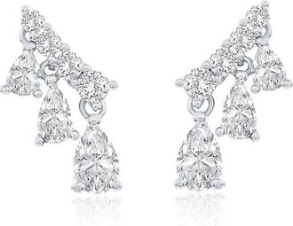 Suzy Levian Suzy Levian Silver Cz Stud Earrings
