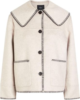 Rails Patty Whip-stitch Wool-blend Jacket - Cream - S (UK8-10 / S)