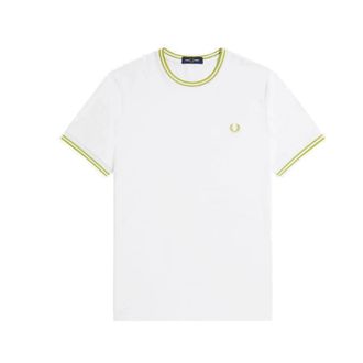 Fred Perry Heren, Tops, Wit, Maat: 2XL