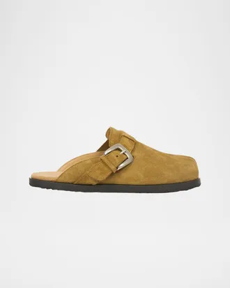 Maison Margiela Men & apos;s Tabi Anatomic Split-Toe Suede Mules