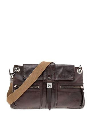 Lanvin leather shoulder bag - women - Leather/Fabric - One Size - Brown