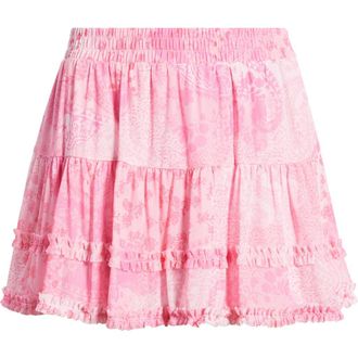 BP. Ditsy Floral Mesh Miniskort in Pink Flora Paisley at Nordstrom, Size Xx-Small