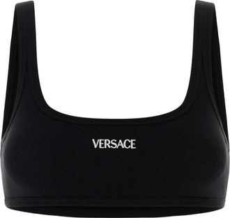 Versace Cotton Ribbed Bralette - Dames - BHs - Zwart - M - Katoen - Ondergoed