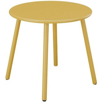 Vente-Unique Tavolino da giardino in metallo - Giallo senape - MIRMANDE di MYLIA