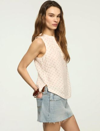 Lucky Brand Womens Gauze Popover Tank