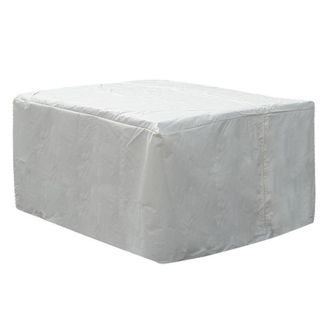 Beliani Cubierta Impermeable Para Conjunto De Jard&iacute;n En Poli&eacute;ster Pvc Blanco 320 X 120 X 90 Cm Italy Grosseto Chuva