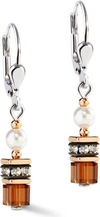 Coeur de Lion Sparkling Princess Earrings in Mocha Mousse at Nordstrom